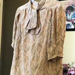 Tan/multicolored Blouse